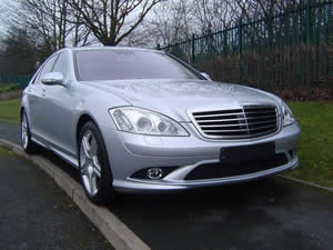 Mercedes S Class available to hire with a driver from Platinum Chauffeur Services